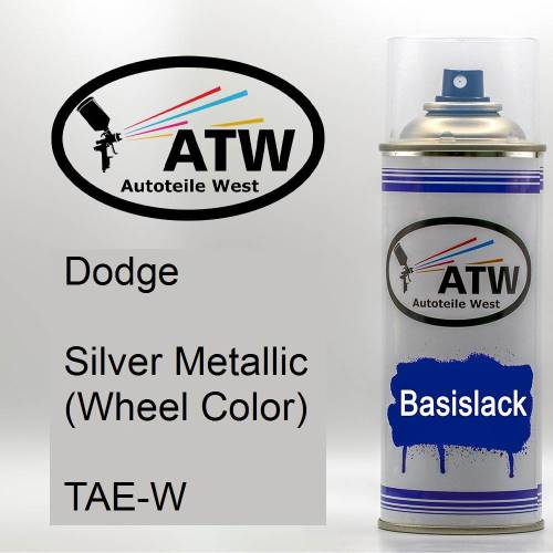 Dodge, Silver Metallic (Wheel Color), TAE-W: 400ml Sprühdose, von ATW Autoteile West.